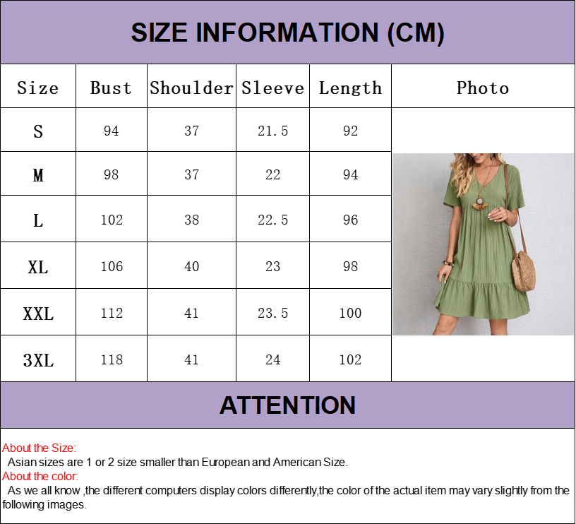 Casual Bohemian Ruffle Dress