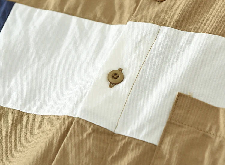 StyleBlock Shirt – Men’s Patchwork Edition