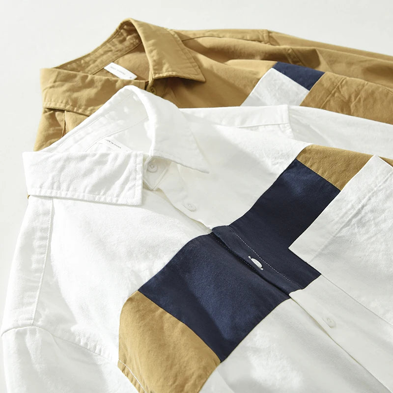 StyleBlock Shirt – Men’s Patchwork Edition