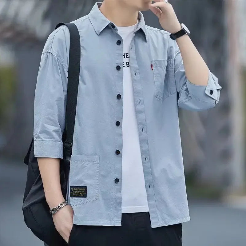 ModWear Collared Shirt – Blue Cargo Look