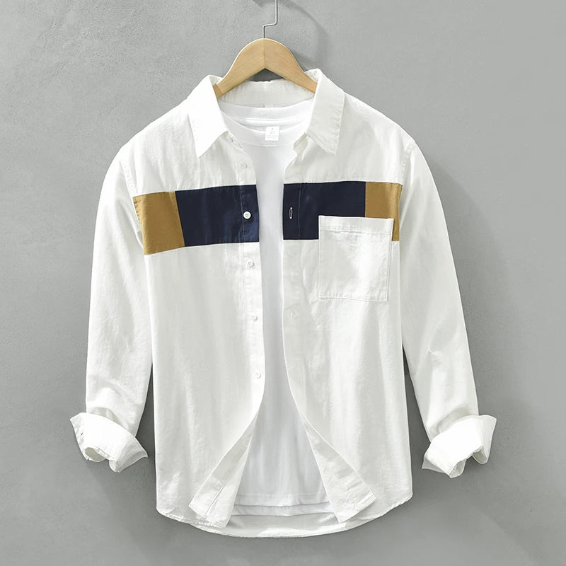 StyleBlock Shirt – Men’s Patchwork Edition