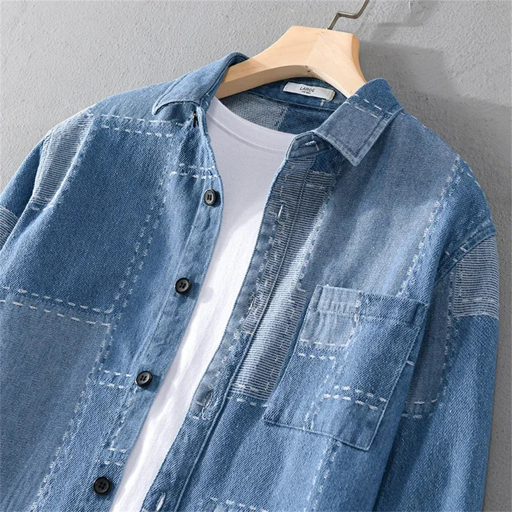 Men’s Transitional Shirt Jacket – Denim Style
