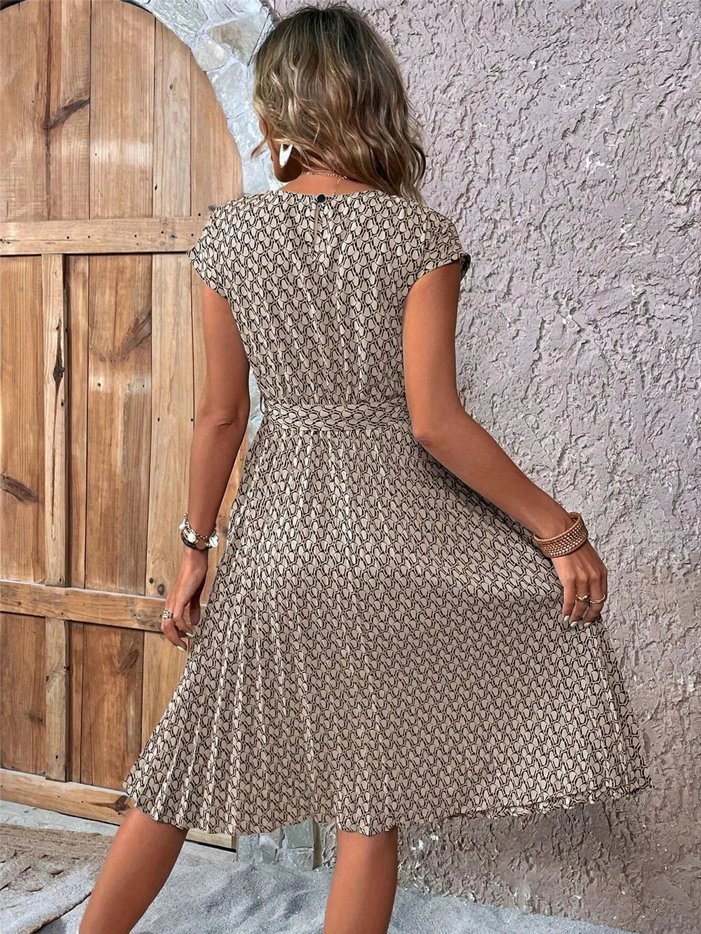 Chic Lace-Up Summer Dress