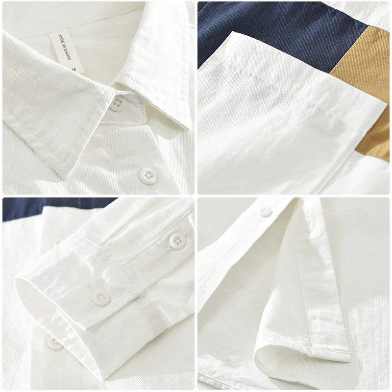 StyleBlock Shirt – Men’s Patchwork Edition