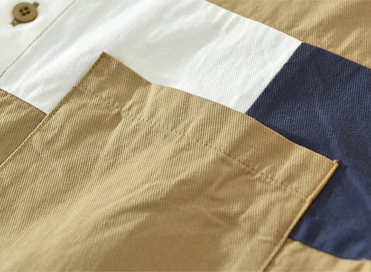 StyleBlock Shirt – Men’s Patchwork Edition