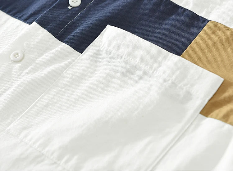StyleBlock Shirt – Men’s Patchwork Edition