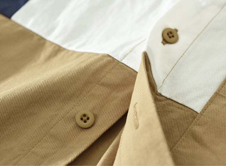 StyleBlock Shirt – Men’s Patchwork Edition