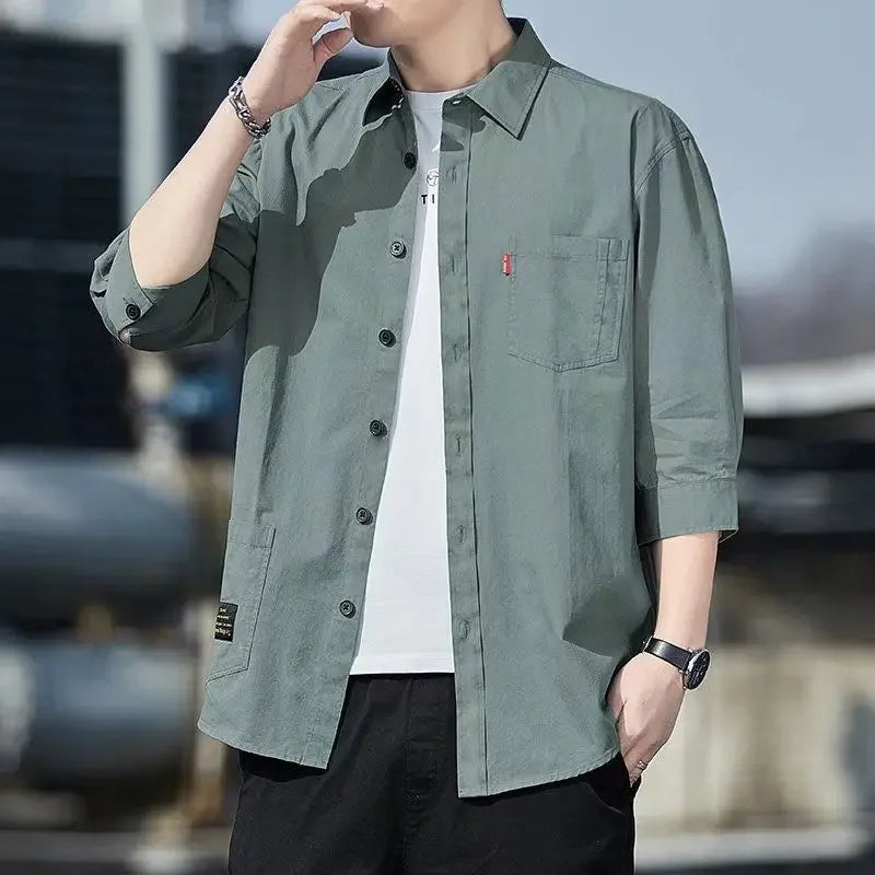 ModWear Collared Shirt – Blue Cargo Look