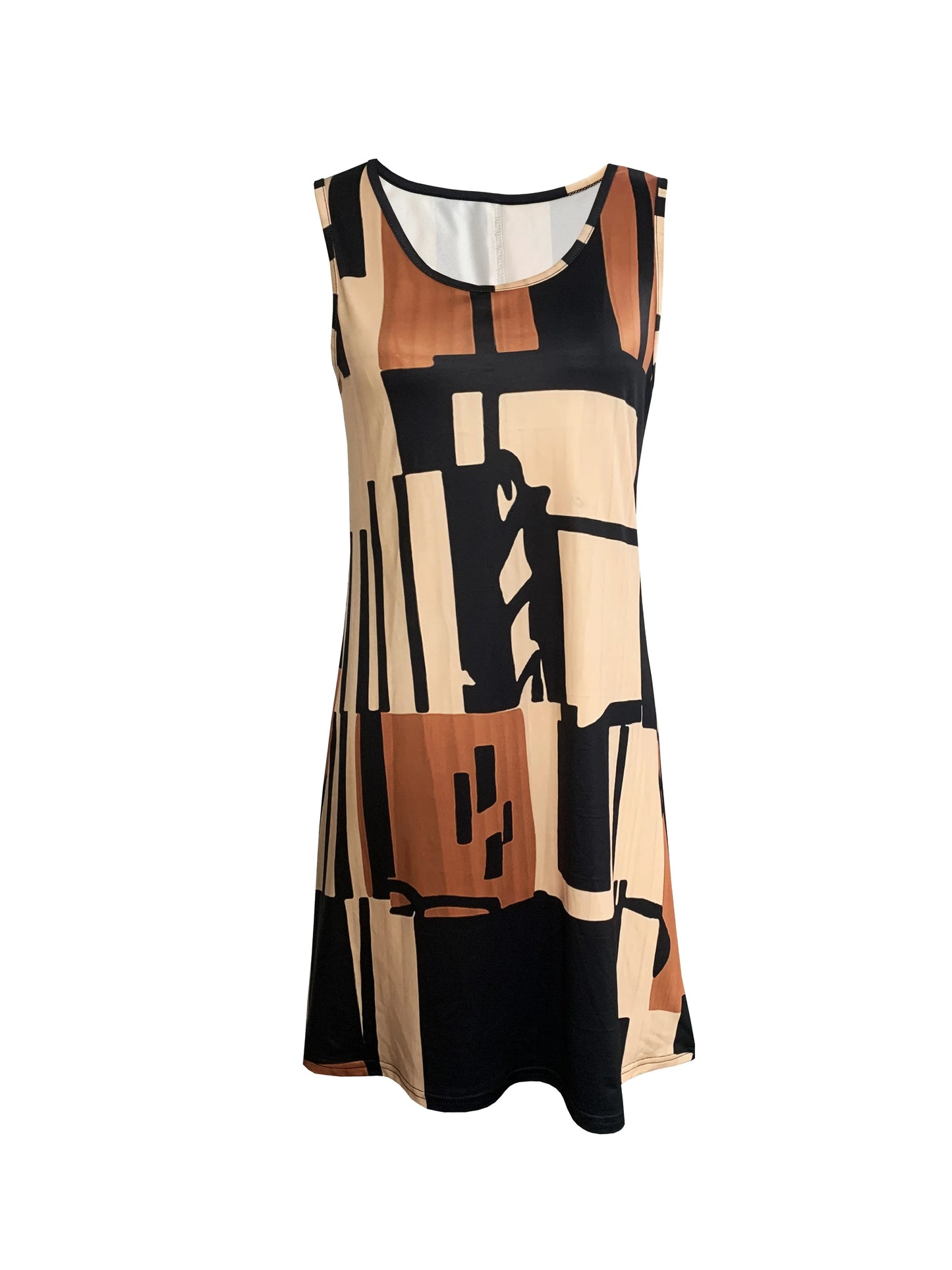 Chic Boho Print Midi Dress