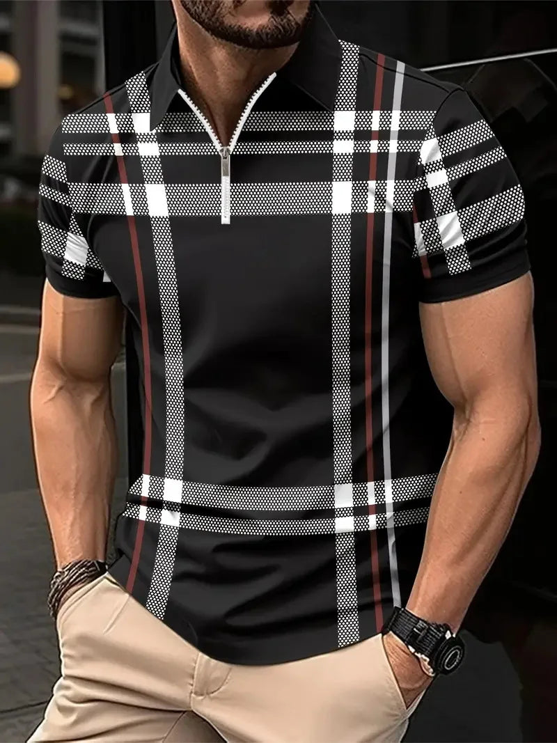 Polo con cremallera de estilo urbano