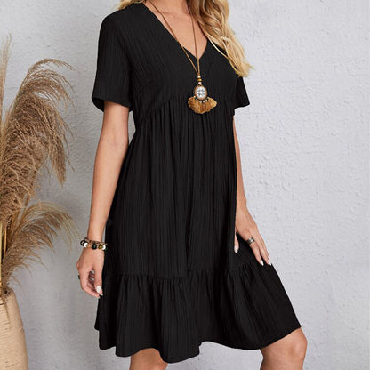 Casual Bohemian Ruffle Dress