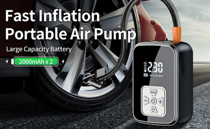 Smart Portable Tire Inflator – 150 PSI Digital Air Compressor with Fast Inflation