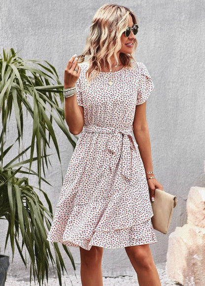FloraFemme High Waist Pleated Dress
