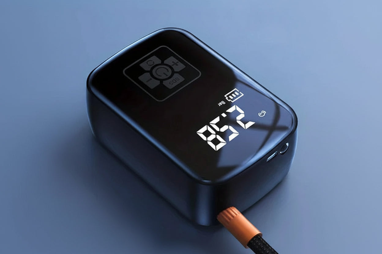 Portable 150 PSI Wireless Tire Inflator – Digital Air Compressor for Car & Bike
