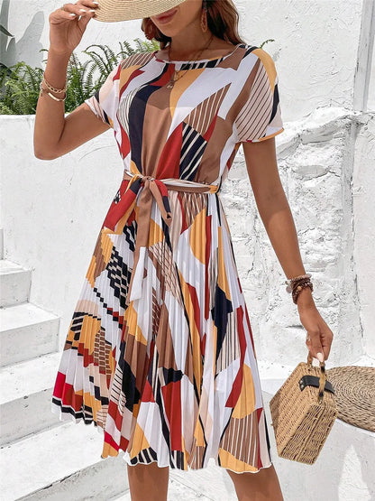 Chic Lace-Up Summer Dress
