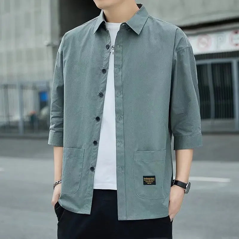 ModWear Collared Shirt – Blue Cargo Look