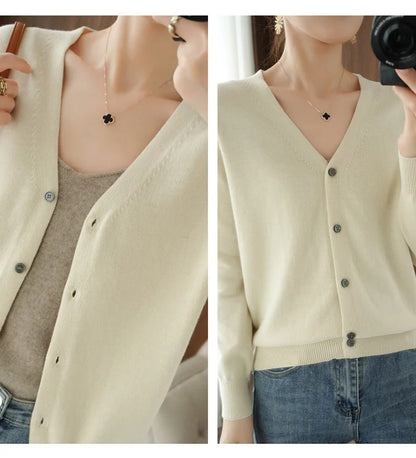 Cropped Cotton Knit Jacket