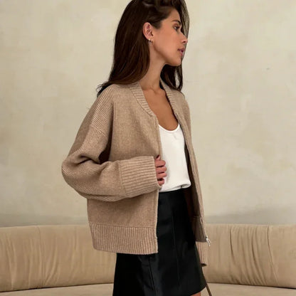 Vintage Zip Knit Cardigan