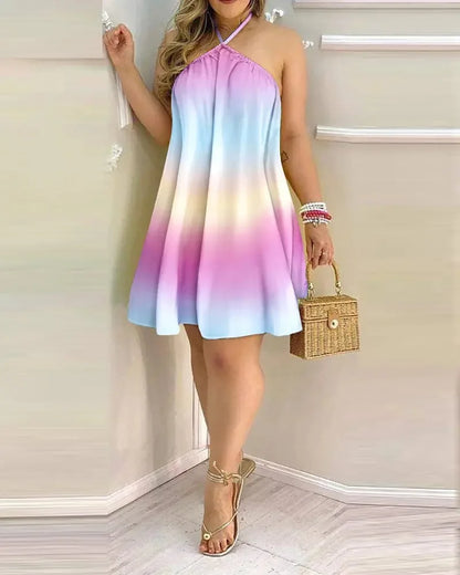 Vacation-Ready Tropical Print Dress