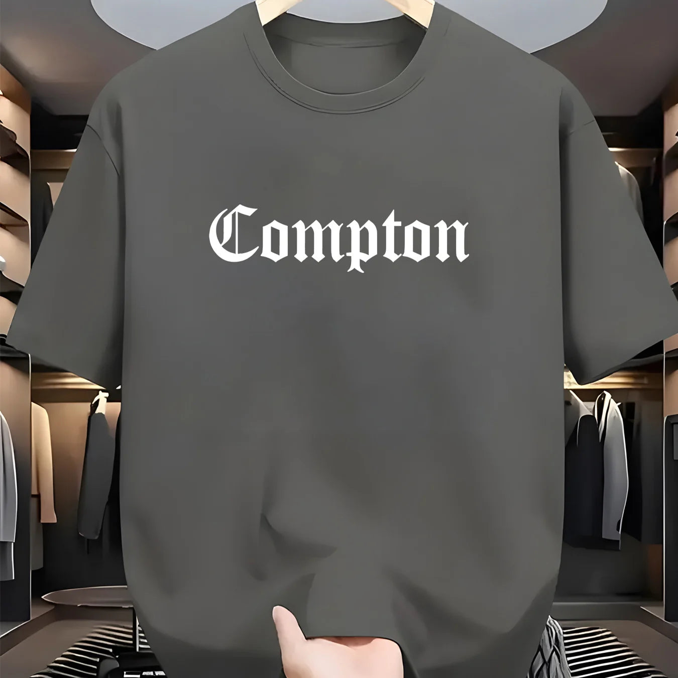 Casual Compton Letter Tee