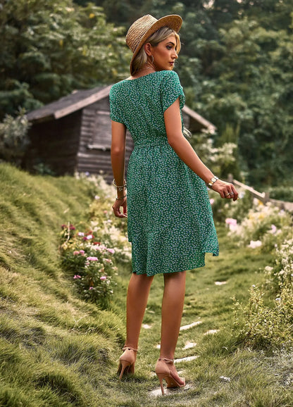 FloraFemme High Waist Pleated Dress