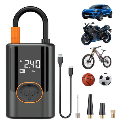 Wireless Digital Tire Inflator – Portable Car Air Compressor with LED Light