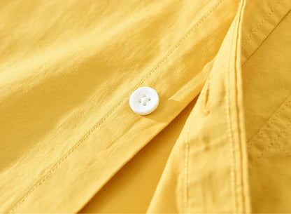 2025 Men’s Casual Cotton Shirt – Solid Color