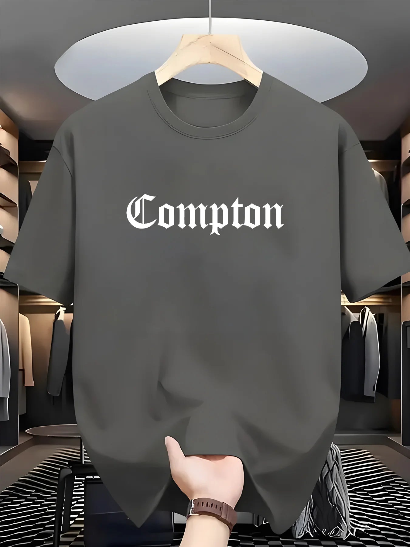 Casual Compton Letter Tee