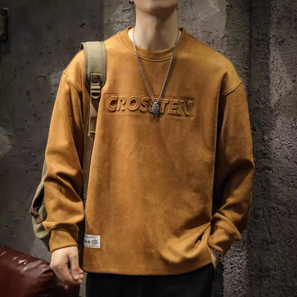 American 3D Steel Print Suede Hoodie