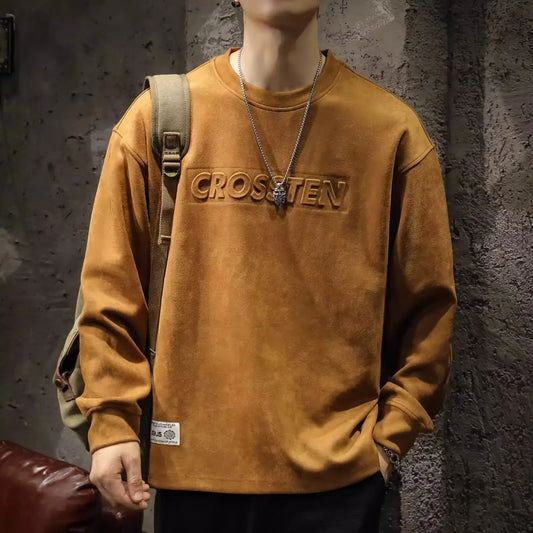 American 3D Steel Print Suede Hoodie