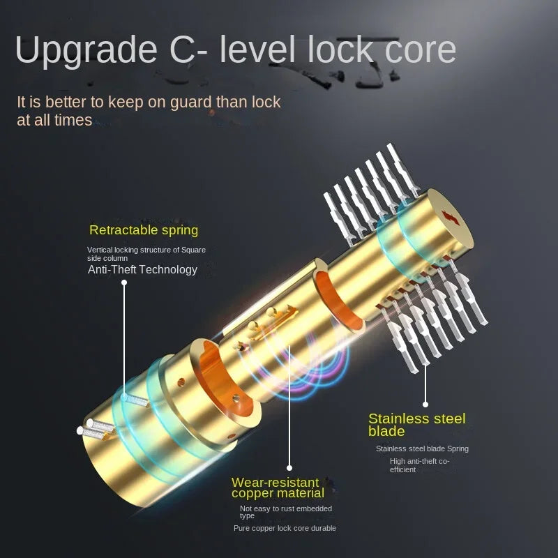 汽车方向盘防盗锁 – 可调节双钩安全锁