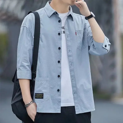 ModWear Collared Shirt – Blue Cargo Look