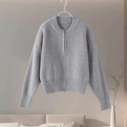 Vintage Zip Knit Cardigan