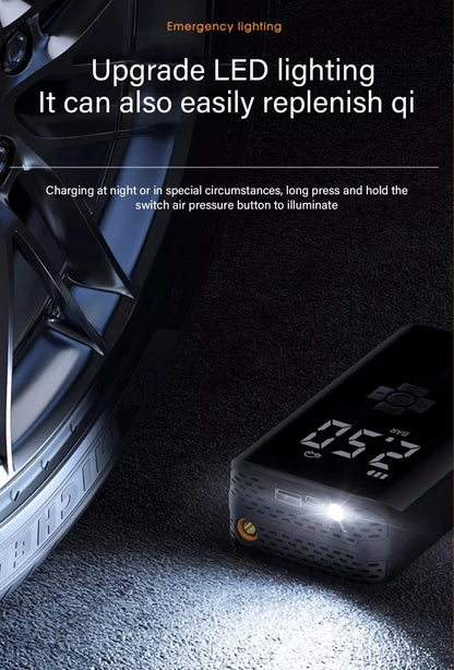 Portable 150 PSI Rechargeable Tire Inflator – Digital Air Compressor for Car, Bike & Motorcycle