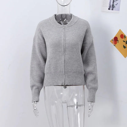 Vintage Zip Knit Cardigan