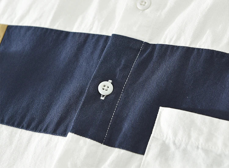 StyleBlock Shirt – Men’s Patchwork Edition
