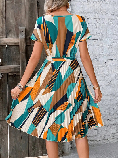 Chic Lace-Up Summer Dress