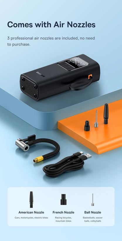 Wireless Digital Tire Inflator – Portable Smart Air Compressor for Car, Bike & Motorcycle