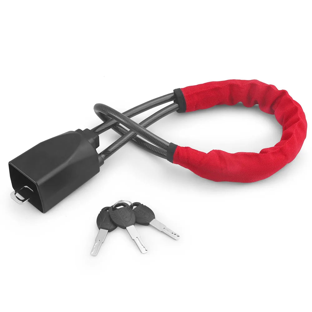 Bloqueo de Volante con Cinturón de Seguridad Universal – Dispositivo Antirrobo de Cable de Acero