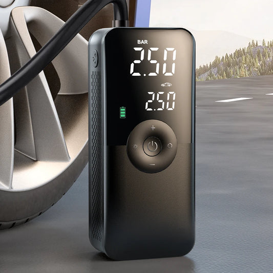 充电式便携150 PSI无绳轮胎充气泵 – 汽车和自行车用数字空气压缩机