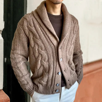 CoastalTwist Men’s Knit Cardigan