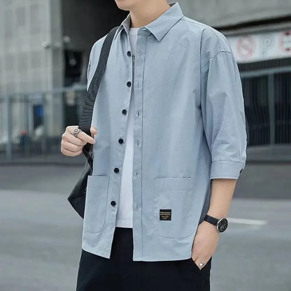 ModWear Collared Shirt – Blue Cargo Look