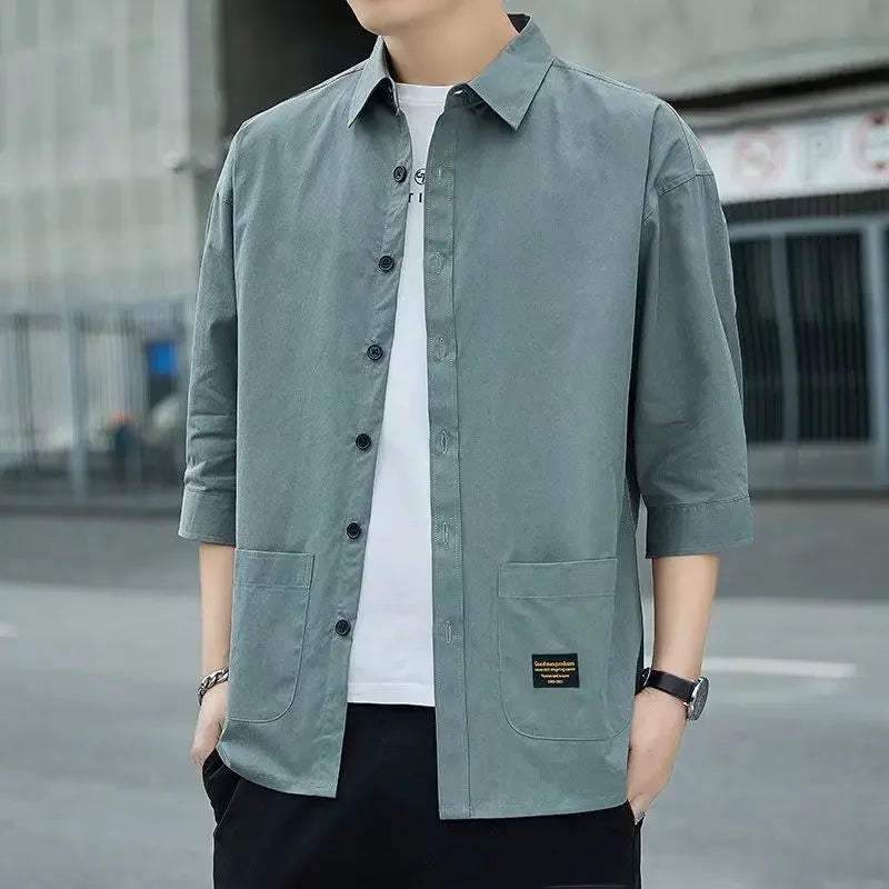 ModWear Collared Shirt – Blue Cargo Look
