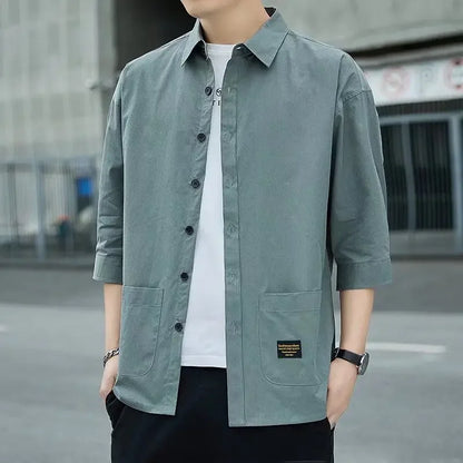 ModWear Collared Shirt – Blue Cargo Look