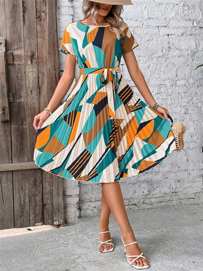 Chic Lace-Up Summer Dress