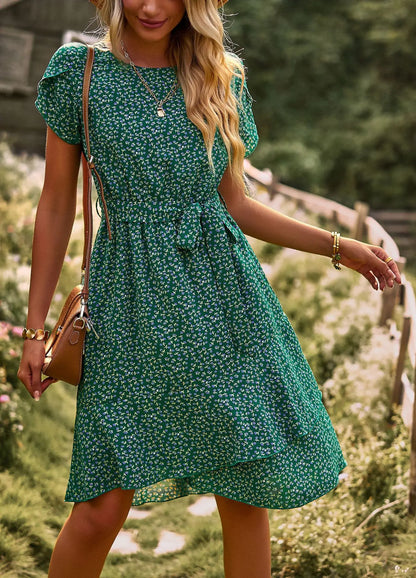 FloraFemme High Waist Pleated Dress