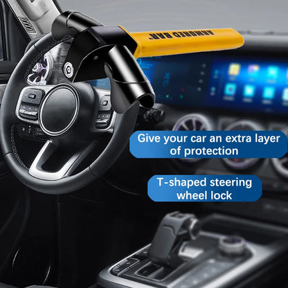 Heavy-Duty T-Bar Steering Wheel Lock – Universal Anti-Theft Car Immobilizer