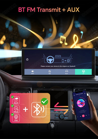 K2 Pro 11.3英寸车载流媒体行车记录仪 4K摄像头 无线Carplay 安卓自动AI屏 汽车智能行车记录仪 双镜头录像机 GPS导航仪表板