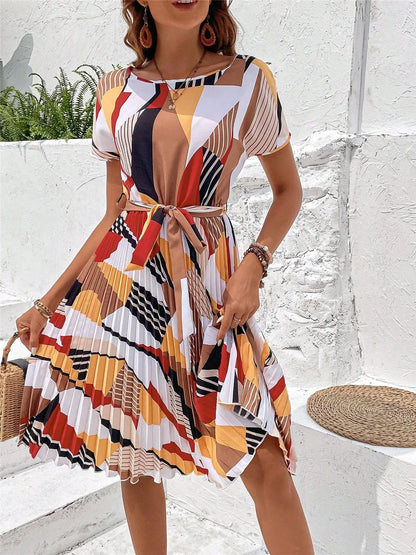 Chic Lace-Up Summer Dress