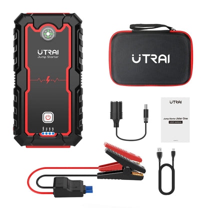 Arrancador de coche portátil de 12V 2000A con refuerzo de batería de emergencia y cargador de banco de energía